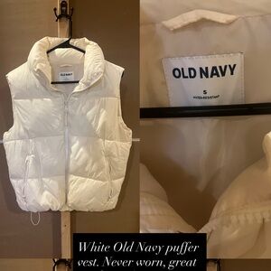 Old Navy Cream Water-Resistant Vest